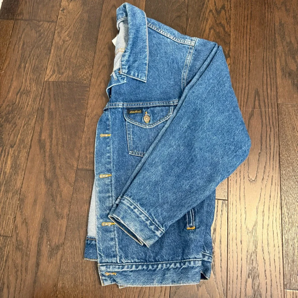 Vintage Eddie Bauer Blue Denim Jean Jacket Mens Large 90s Rare Sz M Streetwear - Picture 11 of 11